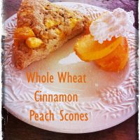 Whole Wheat Cinnamon Peach Scones